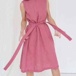 Linen Fox pink linen dress